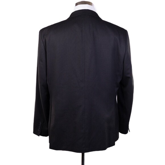 Van Heusen Mens 3 Button Modern Fit Blazer Jacket Striped Black Size 42s - Picture 3 of 13